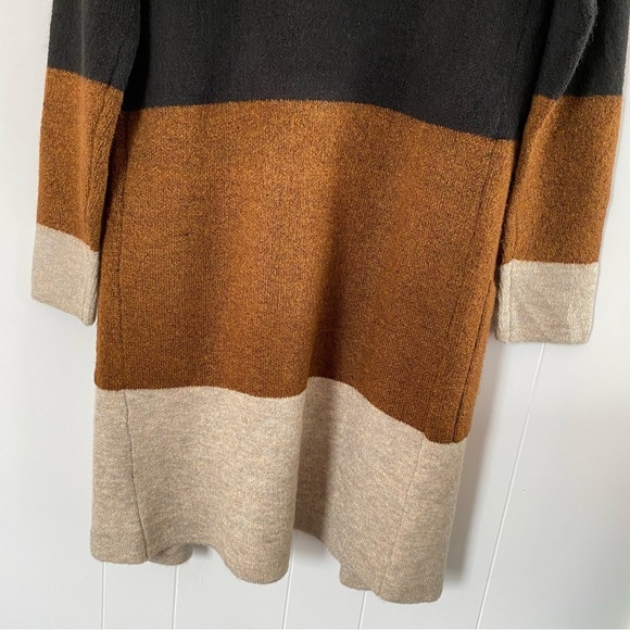 NWT Max Studio Black to Beige Colour Block Long Cardigan Sweater Stripe Soft - Picture 12 of 12